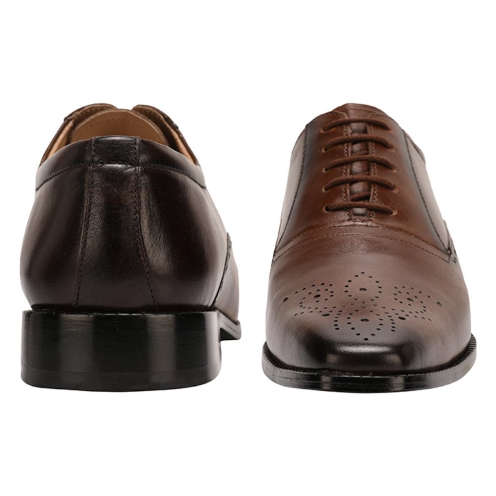 Lush Leather Derby Style Dress Shoes - Picture 3 of 5